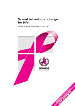 Sexual behavioural change for HIV Where have theories taken us?