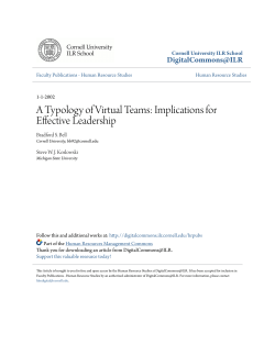 A Typology of Virtual Teams - DigitalCommons@ILR