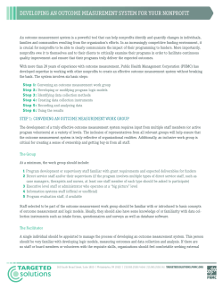 developing an outcome measurement system for your nonprofit