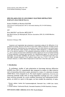 SPIN POLARIZATION IN LOW-ENERGY ELECTRON DIFFRACTION