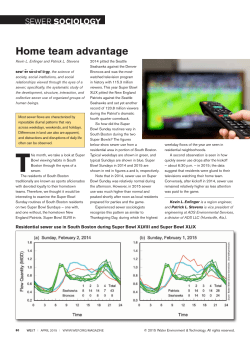 Home team advantage - Water Environment Federation