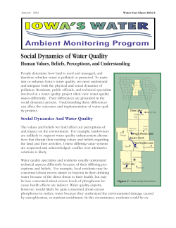 Social Dynamics of Water Quality