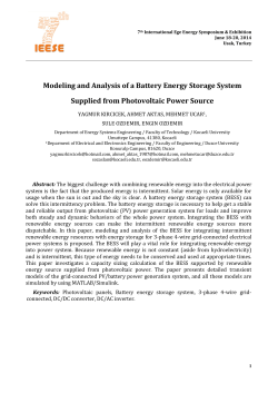 Modeling and Analysis of a Battery Energy Storage System Supplied