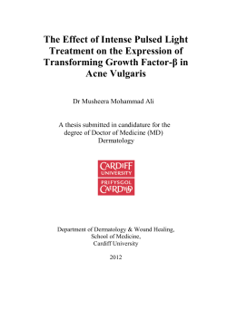 The Effect of Intense Pulsed Light Treatment on the