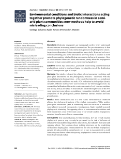 Environmental conditions and biotic interactions acting together