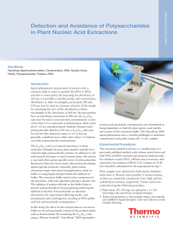 Detection and Avoidance of Polysaccharides in Plant Nucleic Acid