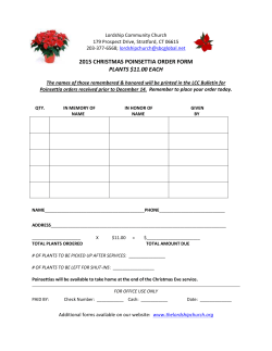 2015 christmas poinsettia order form plants $11.00 each