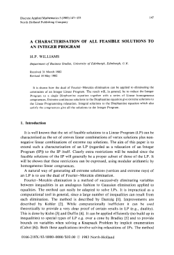 a characterisation of all feasible solutions to an