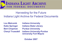 Harvesting for the Future: Indiana Light Archive