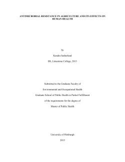 Antimicrobial resistance in agriculture and its effects on human health