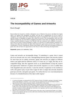 The Incompatibility of Games and Artworks