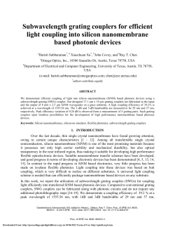 Subwavelength grating couplers for efficient light coupling