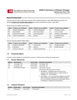 HCM 9.0 Summary of Release Changes