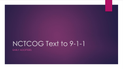 NCTCOG Text to 9-1-1