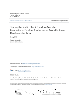 Testing the Radio Shack Random Number Generator to