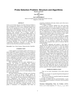 Probe Selection Problem Structure and Algorithms