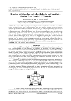 Detecting Malicious Peers with Past Behavior and
