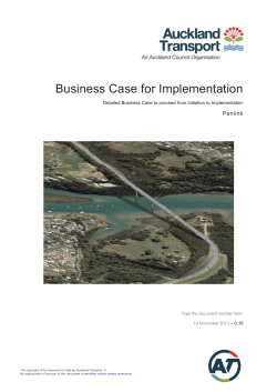 Business Case for Implementation