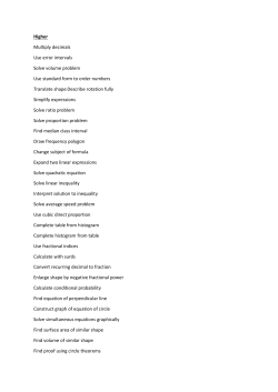 Higher Multiply decimals Use error intervals Solve volume problem