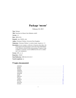 Package `mcsm`