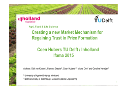Creating a new Market Mechanism for Regaining