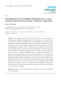 Calculating the Prior Probability Distribution for a Causal Network