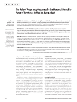 The Role of Pregnancy Outcomes in the Maternal Mortality Rates of