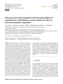 Enhanced bacterial decomposition with increasing