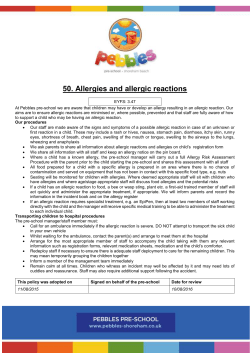 50. Allergies and allergic reactions - Pebbles Pre