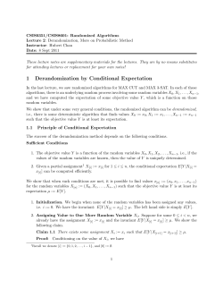 1 Derandomization by Conditional Expectation