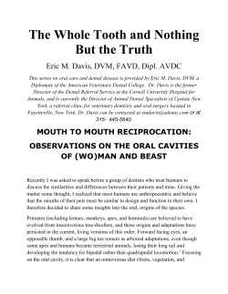 OBSERVATIONS ON THE ORAL CAVITIES OF