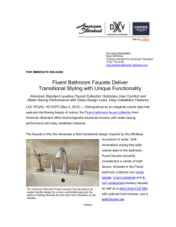 Fluent Bathroom Faucets Deliver Transitional Styling