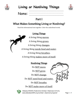 Living or Nonliving Things - Alabama Wildlife Federation