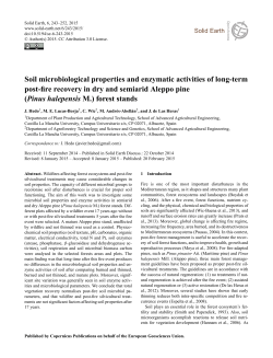 Soil microbiological properties and enzymatic activities