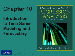 Time Series Modeling and Forecasting