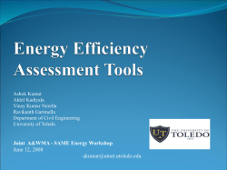 Energy Efficiency Assessment Tools
