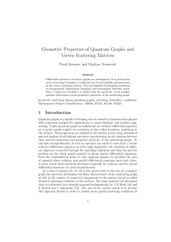 Geometric Properties of Quantum Graphs and Vertex Scattering