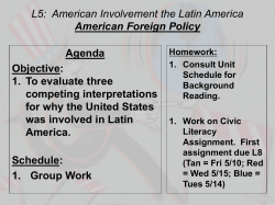 Foreign Policy Unit 2012-2013 - Lesson 5