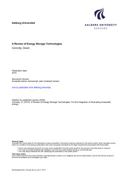 Aalborg Universitet A Review of Energy Storage Technologies