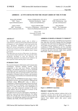 Active Demand for the Smart Grids of the Future