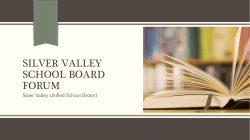 Silver Valley School Board Forum