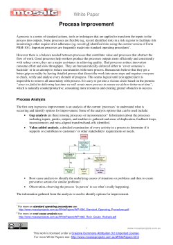 Process Improvement