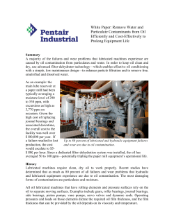 White Paper: Remove Water and Particulate