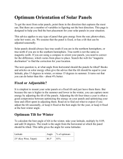 Optimum Orientation of Solar Panels