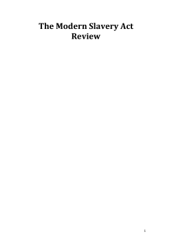 The modern slavery act, review