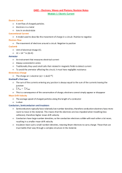 G482 &ndash; Electrons, Waves and Photons