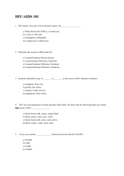 HIV/AIDS 101 - Self Directed CE