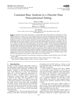 Customer-Base Analysis in a Discrete