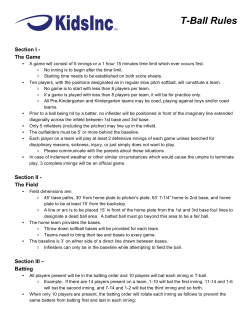 T-Ball Rules