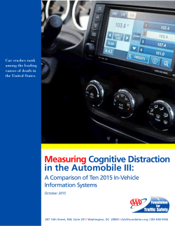 Measuring Cognitive Distraction in the Automobile III